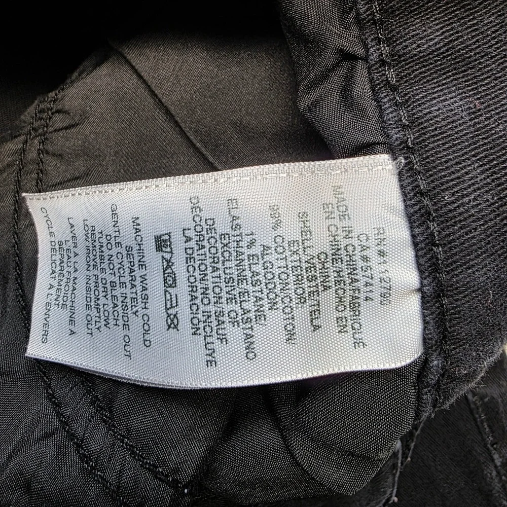 True Religion Ricky Relaxed Straight Black Jeans Mens 38 Flap Pocket Denim